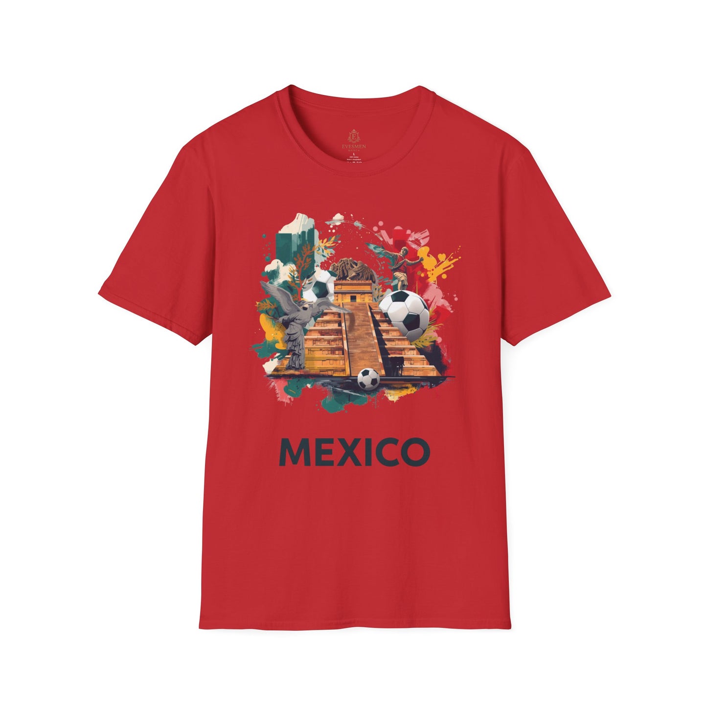 Mexico Soccer Pyramid T-Shirt — Vibrant Chichen Itza Football Tee