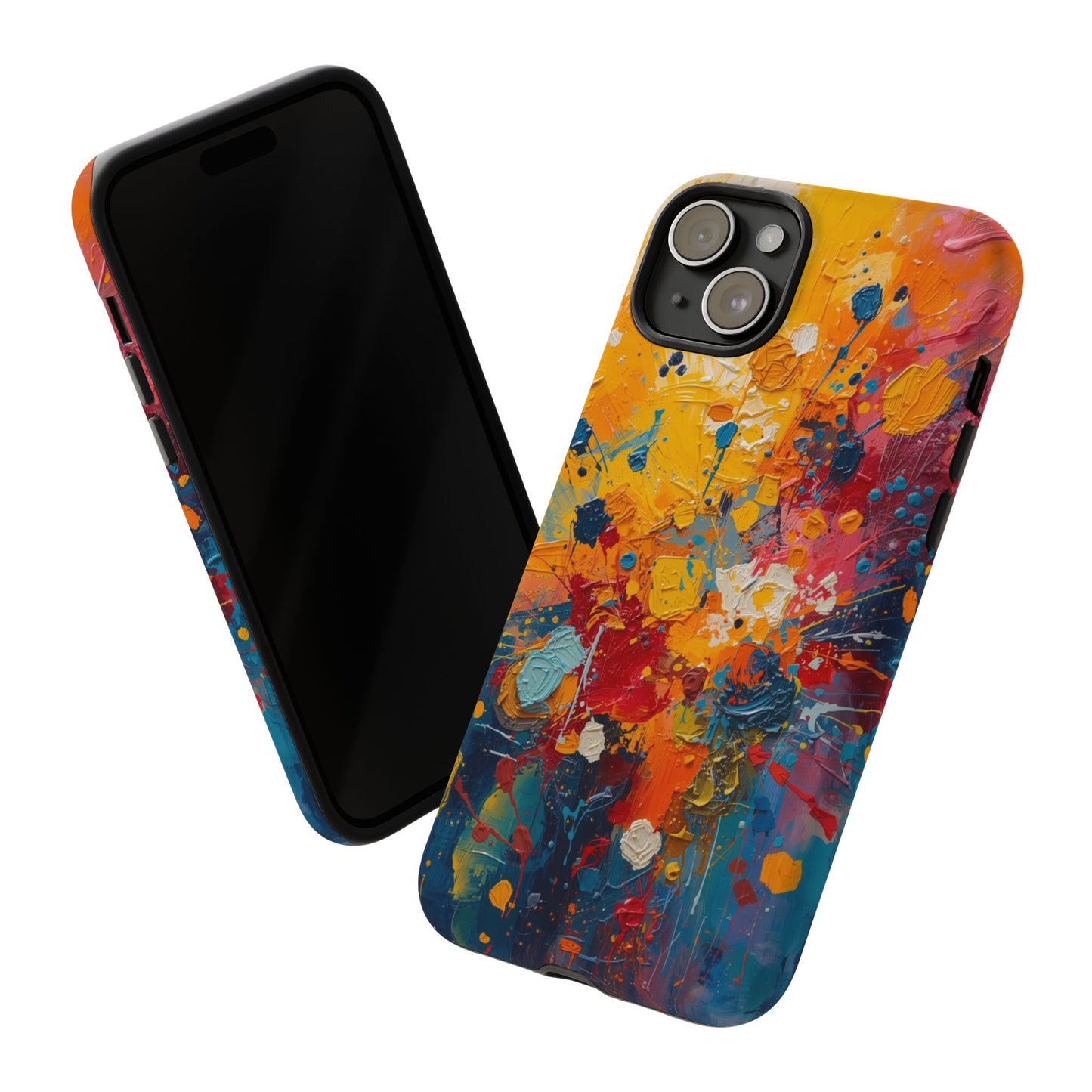 Abstract Color Splash Phone Case — Vibrant Paint Splatter Protective Cover