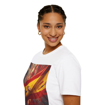 Spanish Flag Soccer T‑Shirt — Dynamic Spain Football Fan Tee