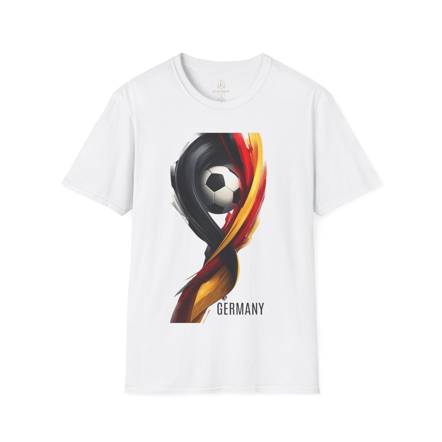 Germany Football Flag Brushstroke T-Shirt Dynamic Die Mannschaft Soccer Tee