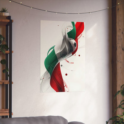 Mexico Soccer Flag Poster — Matte Vertical Football Wall Art