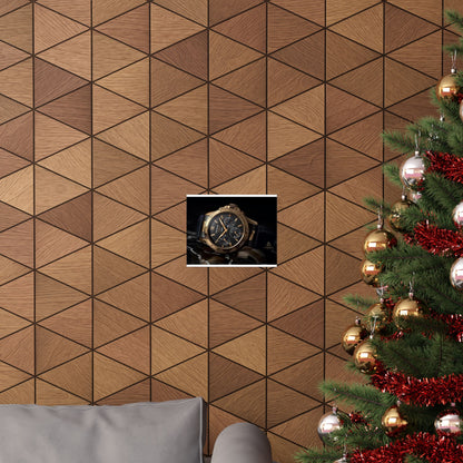 Luxury Gold Watch Horizontal Poster — Matte Horology Wall Art